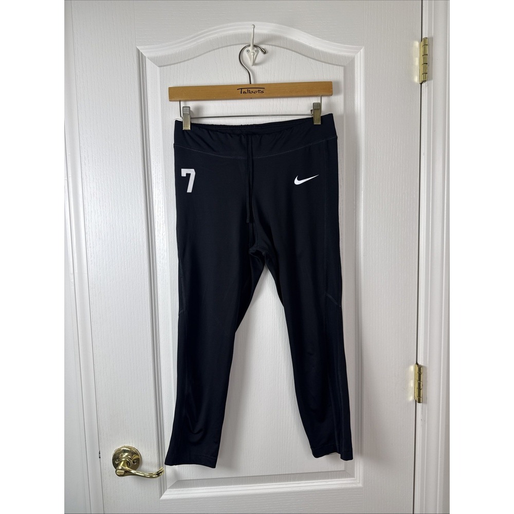 Nike Dri Fit Team Leggings Black Number 7 Size M Volleyball Athletic Capri